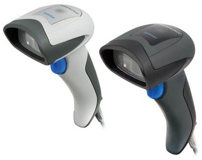 Datalogic (PSC). 2D matrix / imager type barcode readers (PDF417, QR Code, etc). Datalogic QuickScan QD2400 handheld corded 1D / 2D barcode reader / scanner. Omnidirectional and even reads mobile phone screens. Lowest price at barcode.co.uk