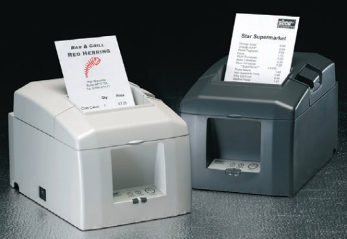 Star Micronics. Receipt printers / receipt like ticket printer. Star TSP650 low cost receipt printers with cutter - Star TSP654 series. Lowest price at barcode.co.uk