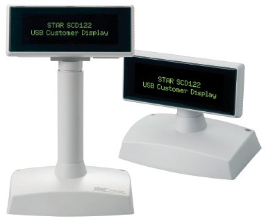 Star Micronics. Customer displays. Star Micronics SCD122 USB customer display fluorescent 2 lines of 20 characters. Lowest price at barcode.co.uk