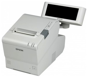 Epson. Receipt printers / receipt like ticket printer. Epson TM-T88V-DT thermal receipt printer with display option. Lowest price at barcode.co.uk