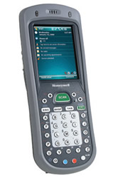 Honeywell (HHP Handheld). Portable / mobile wireless terminals (WiFi 802.11 / GPRS internet / Bluetooth / etc. ) Pocket PC, Microsoft Windows Mobile, CE 5.0 / 6.0, Visual Studio, .Net, flash, touch screen, etc.. Honeywell Dolphin 7600 mobile computer with fully integrated barcode reader. Lowest price at barcode.co.uk