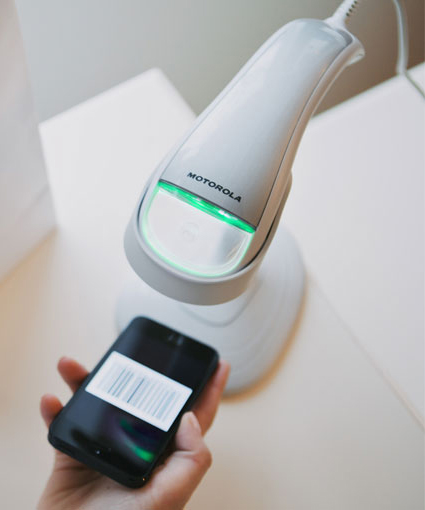 Motorola (Symbol Technologies). 2D matrix / imager type barcode readers (PDF417, QR Code, etc). Motorola DS4800 / DS4801 stylish barcode reader 2D / 1D. Lowest price at barcode.co.uk