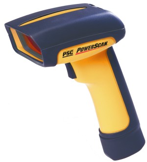 PSC. Long range hand held laser bar code readers / scanners. PSC PowerScan hand hedl bar code scanner. Lowest price at barcode.co.uk