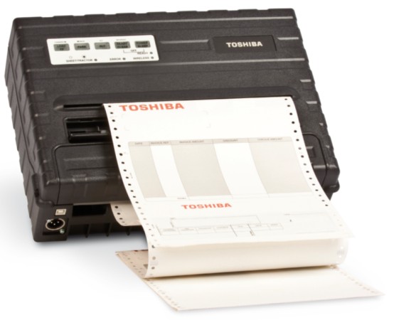 Toshiba TEC. Vehicle mounted terminals / printers. Toshiba TEC MD-480i portable / mobile 24-pin dot matrix printer. Lowest price at barcode.co.uk